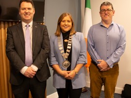Cathaoirleach and Leas Cathaoirleach 2021.  Cllr Avril Cronin & Cllr John Mullen